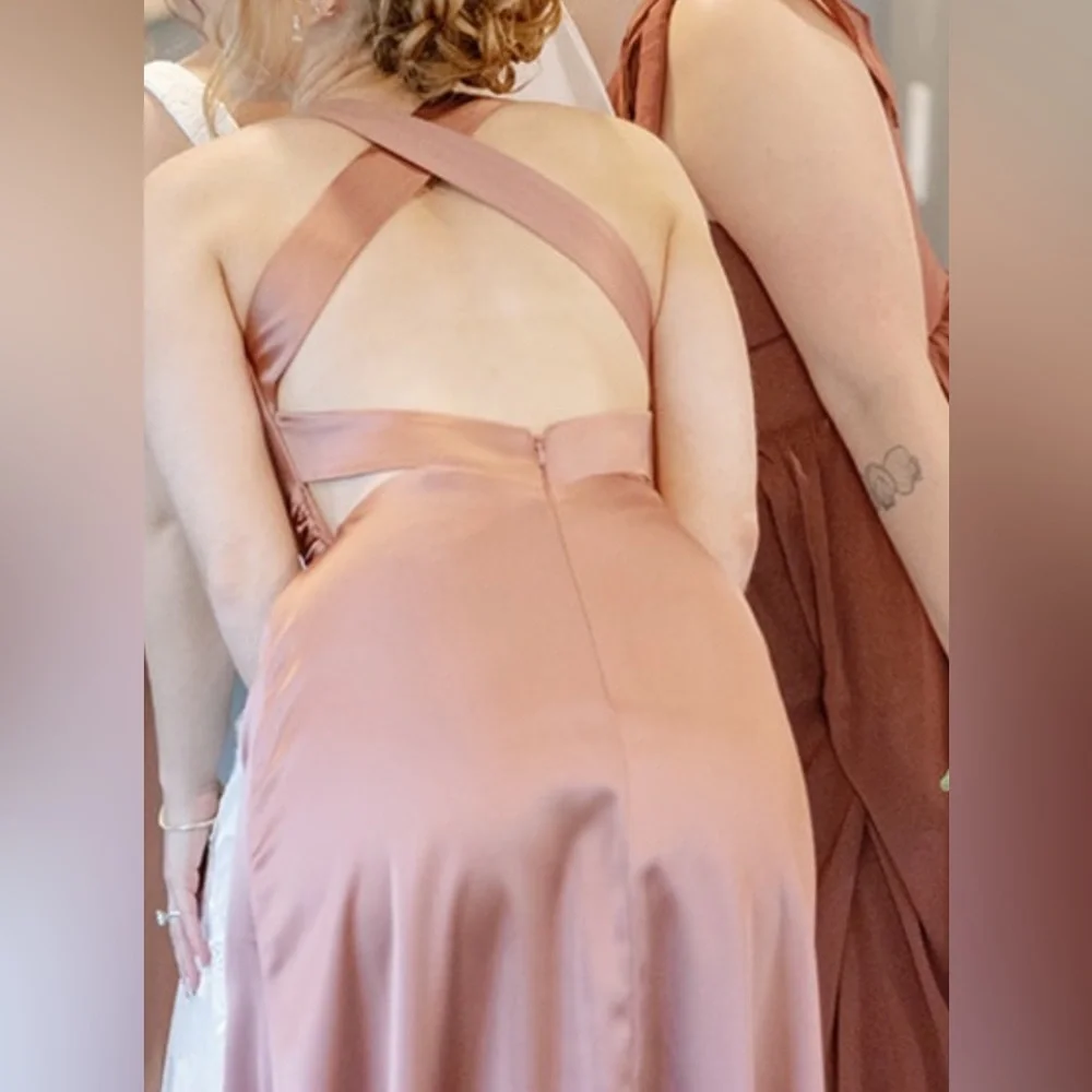 Revelry Dylan Satin Maxi Dress - Picture 4 of 4